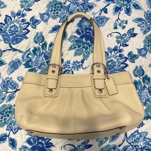 (NWOT) Coach Soho Pleated Almond Colored Pebbled Leather Bag